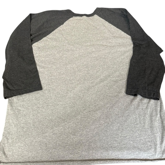 4 Hands Brewery Next Level Apparel Charcoal and Light Gray Raglan Shirt A241 - Picture 9 of 10